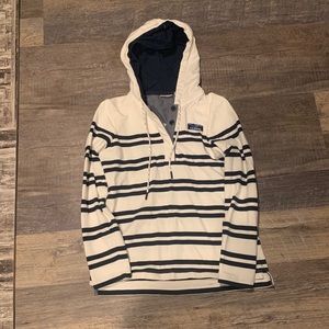 LL Bean soft cotton rugby hoodie pullover